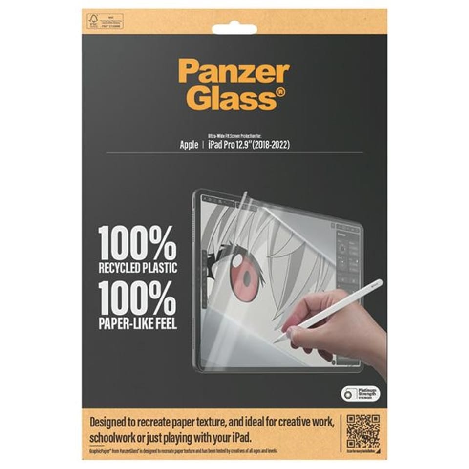 PanzerGlass GraphicPaper iPad Pro 12.9" (2018-2022) Anti Glare, Case Friendly, Antibacterial