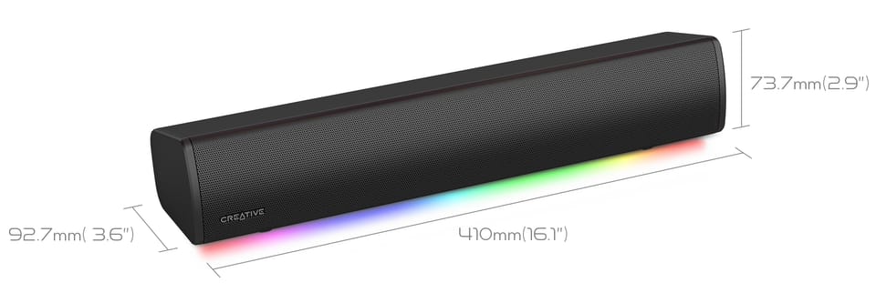 Creative Soundbar bezprzewodowy GS3czarny/black Bluetooth 5.4