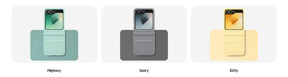 Etui Samsung EF-VF741PJEGWW Z Flip6 F741 szary/gray Flap ECO-Leather Case