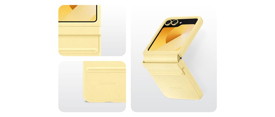 Etui Samsung EF-VF741PYEGWW Z Flip6 F741 żółty/yellow Flap ECO-Leather Case