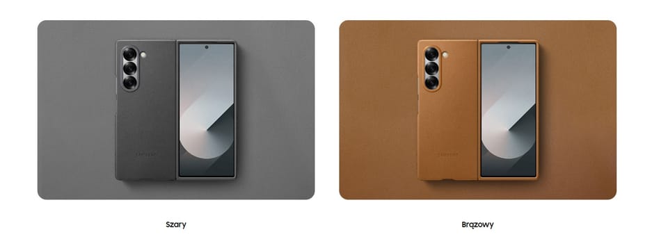 Etui Samsung EF-VF956PAEGWW Z Fold6 F956 brązowy/tan Eco-leather Case