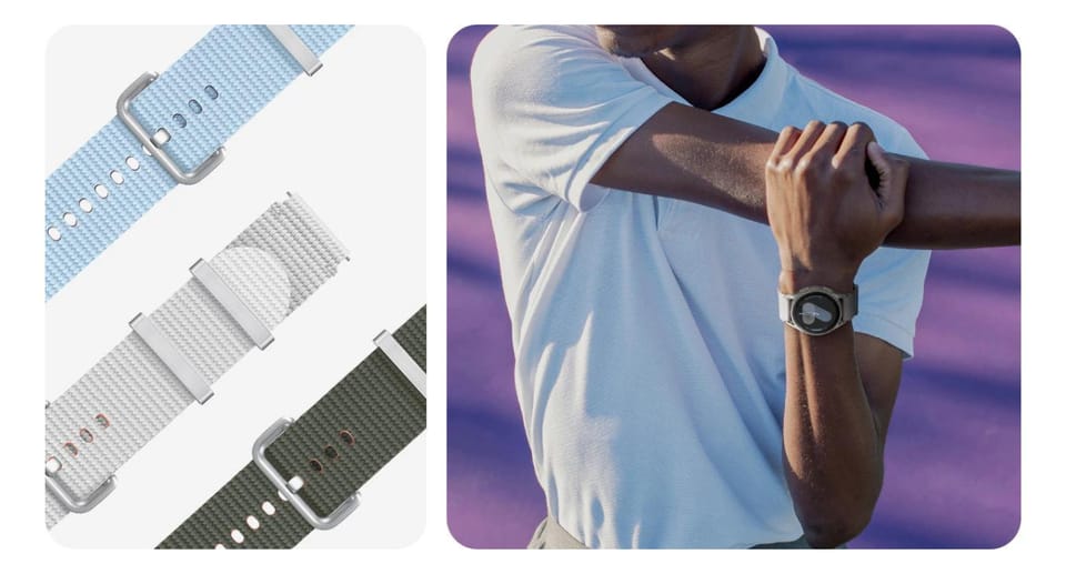 Pasek Athleisure Band Samsung ET-SOL31LLEGEU do Watch7 / 6 / 5 / 4 22mm M/L niebieski/sky blue