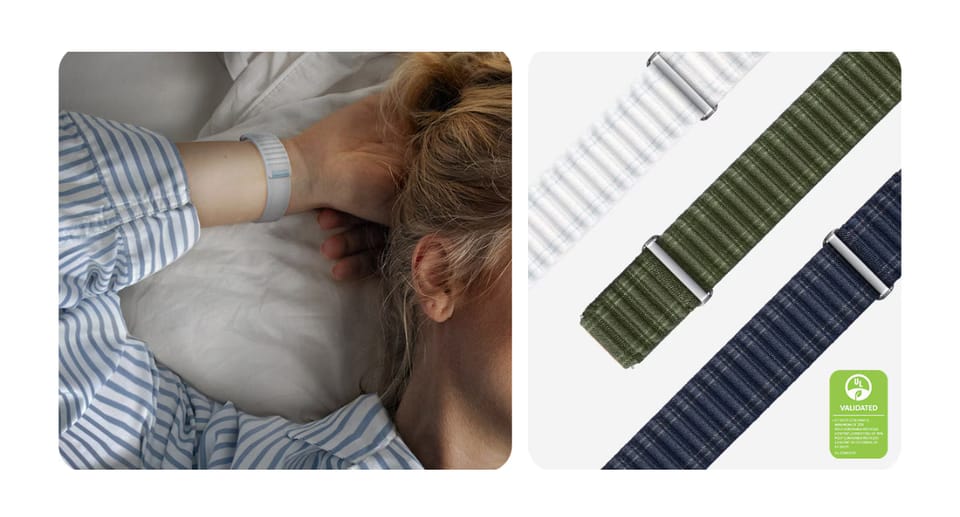 Pasek Fabric Band Samsung ET-SVL31LWEGEU do Watch7 / 6 / 5 / 4 22mm M/L biało-niebieski/white-blue