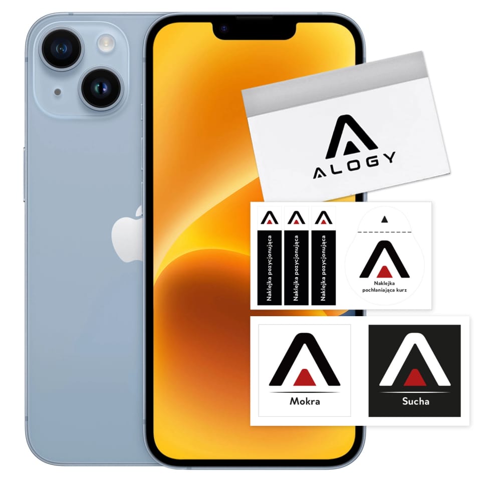Szkło hybrydowe do Apple iPhone 14 na cały ekran Alogy Flexi Full Glass 9H szkiełko ochronne Nietłukące