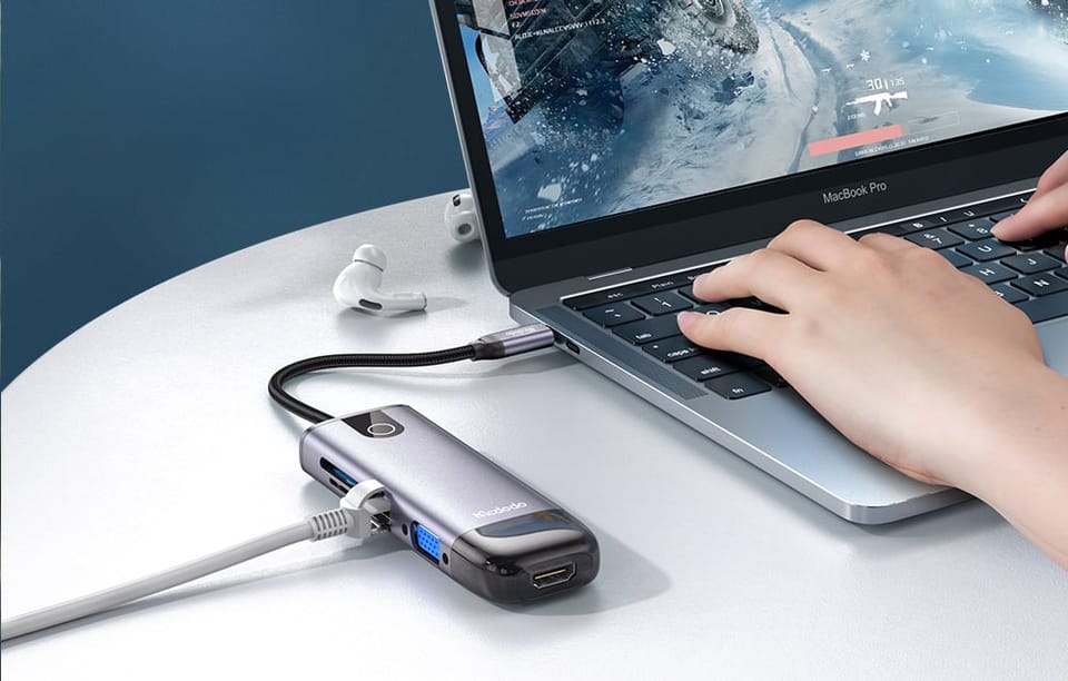 Hub USB-C Mcdodo HU-7740 6w1 (USB-C, HDMI, USB3.0*2, SD, TF)