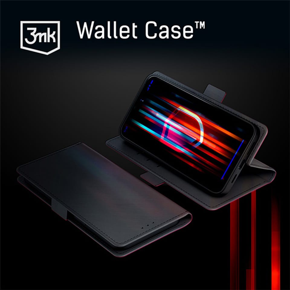 3MK Wallet Case iPhone 14 Pro 6.1" czarny/black