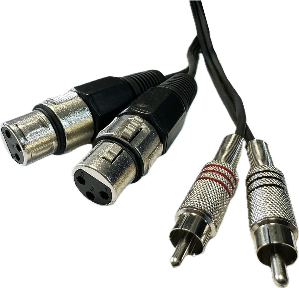 Kabel audio 2-XLR 3P x 2-RCA długość (1.5 m, Z)