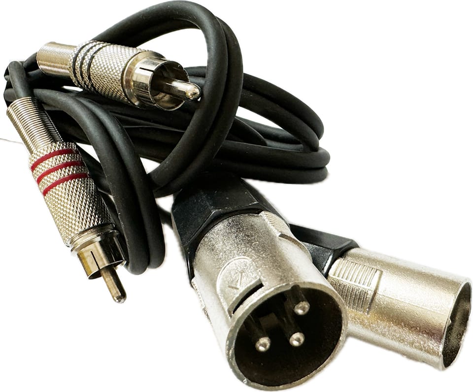 Kabel audio 2-XLR 3P x 2-RCA długość (3 m, M)