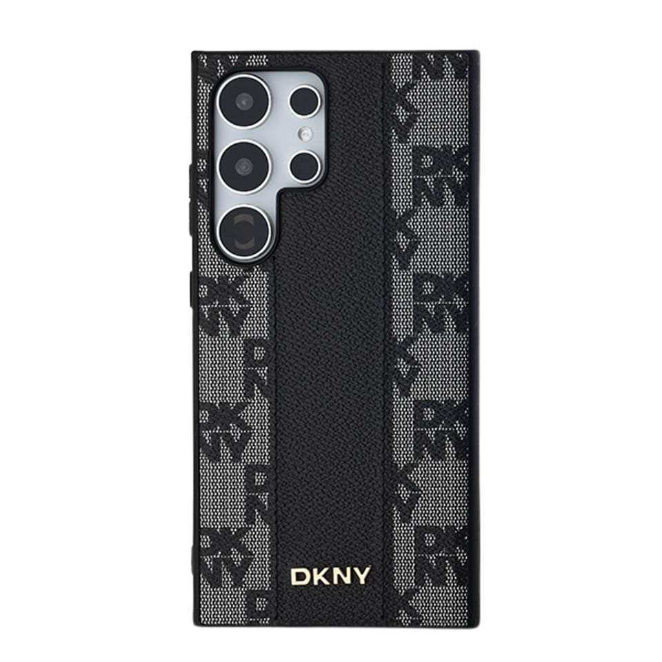 Oryginalne Etui SAMSUNG GALAXY S24 ULTRA DKNY Hardcase Leather Checkered Mono Pattern MagSafe (DKHMS24SPCPVSLK) czarne