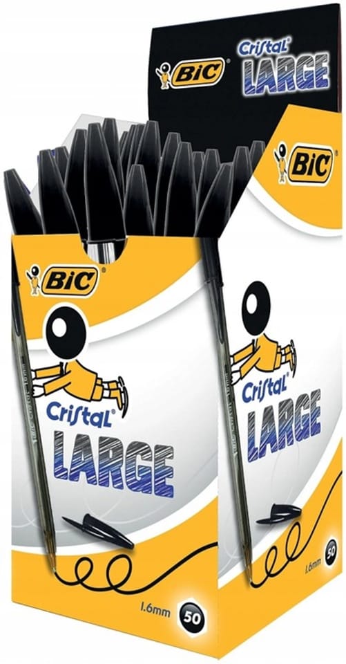 Długopis CRISTAL LARGE czarny 1.6mm 880648 BIC