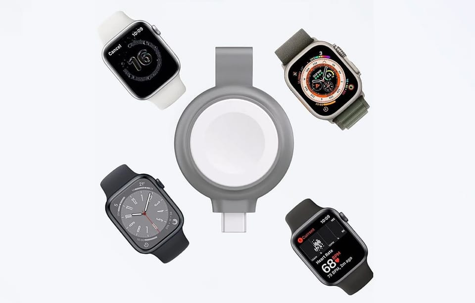 Ładowarka magnetyczna, INVZI, NVZAWC01, dla Apple Watch, 5W z portem USB-C