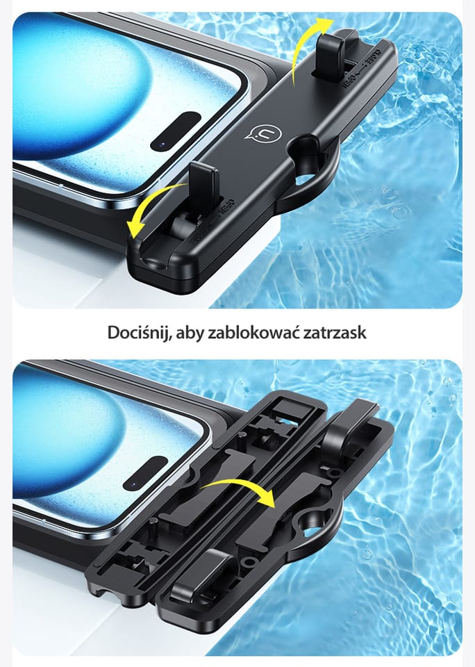 USAMS Etui wodoodporne podwójne 6.7"IP68 biały/white FSD1402 (YD014)