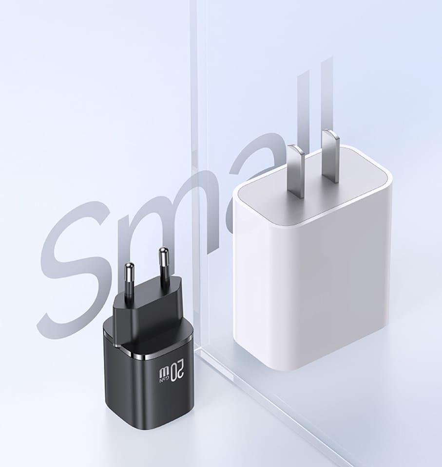 USAMS Ład. siec. CC248 20W GaN USB-CFast Charging HC Series biały/white CC248TC02