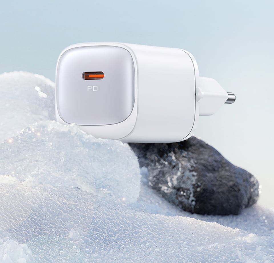 USAMS Ład. siec. CC248 20W GaN USB-CFast Charging HC Series biały/white CC248TC02