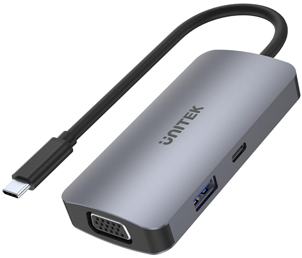 UNITEK HUB USB-C 1XUSB 3.1 GEN1 VGA 2XHDMI PD MST