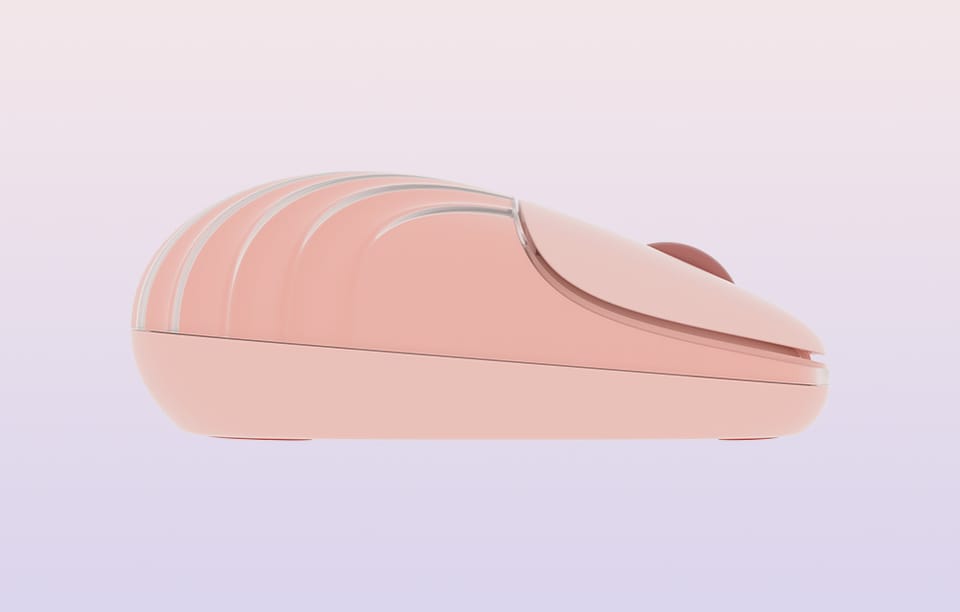 Bezprzewodowa Mysz Dareu LM135D 1200 DPI 2.4G + Bluetooth Różowa