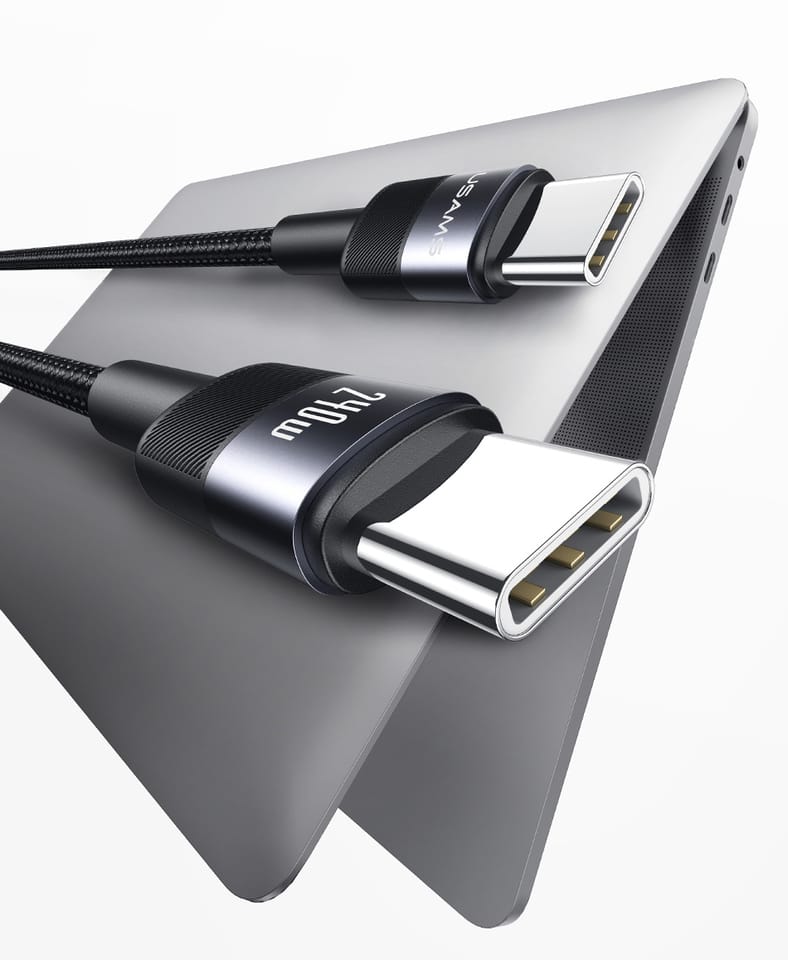 USAMS Kabel pleciony 240W USB-C/USB-C1.2m SY Series tarnish SJ727USB01