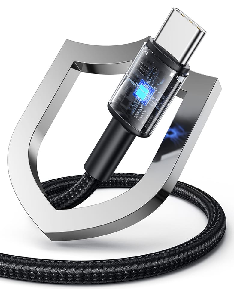 USAMS Kabel pleciony 240W USB-C/USB-C1.2m SY Series tarnish SJ727USB01