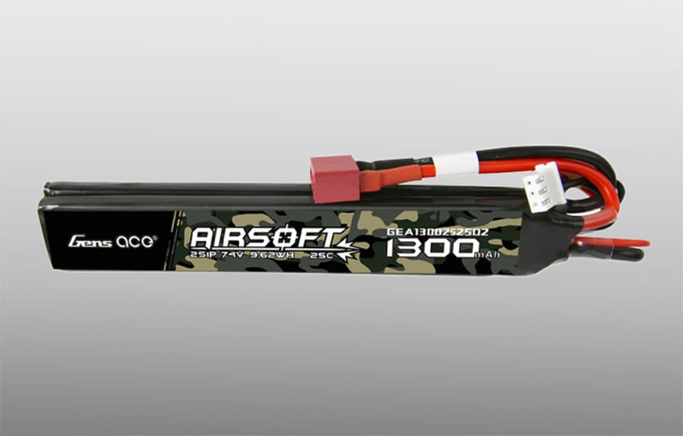 Akumulator Gens ace 25C 1300mAh 2S1P 7.4V Saddle Airsoft Gun Lipo z konektorem T