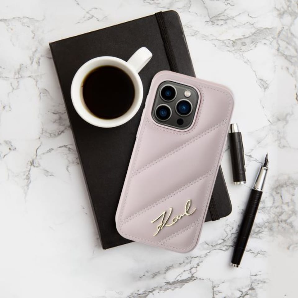Karl Lagerfeld KLHCP13XPQDSMGK iPhone 13 Pro Max 6.7" czarny/black hardcase Diagonal Quilted Script