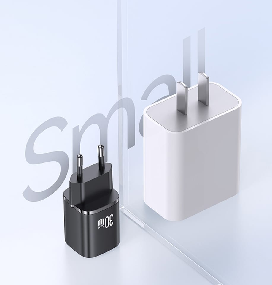 USAMS Ład. siec. CC251 30W GaN USB-C Fast Charging HC Series czarny/black CC251TC01