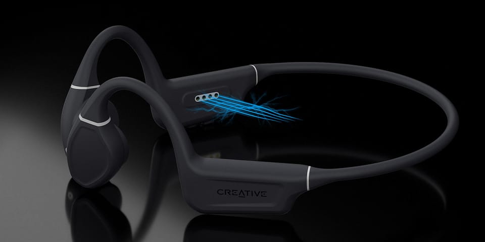 Creative Słuchawki bezprzewodoweOutlier Free szaro-niebieskie/grey blue Bluetooth 5.3