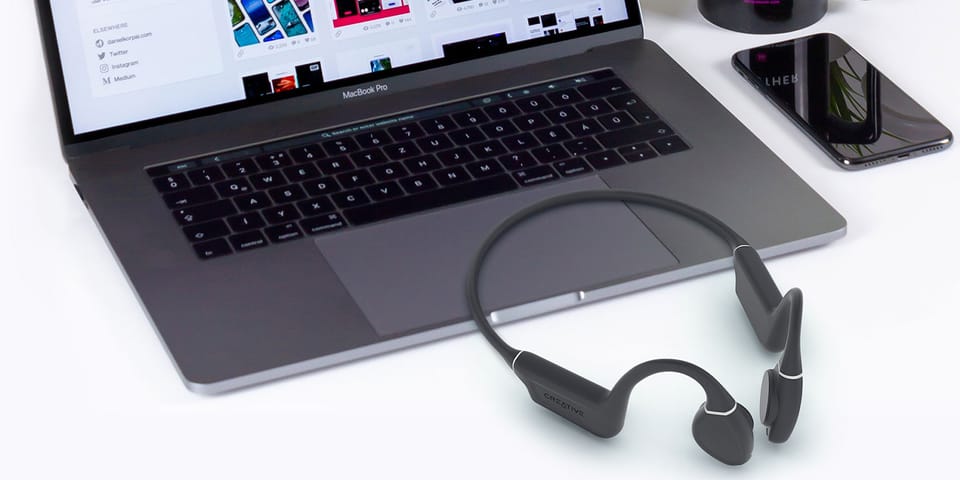 Creative Słuchawki bezprzewodoweOutlier Free szaro-niebieskie/grey blue Bluetooth 5.3