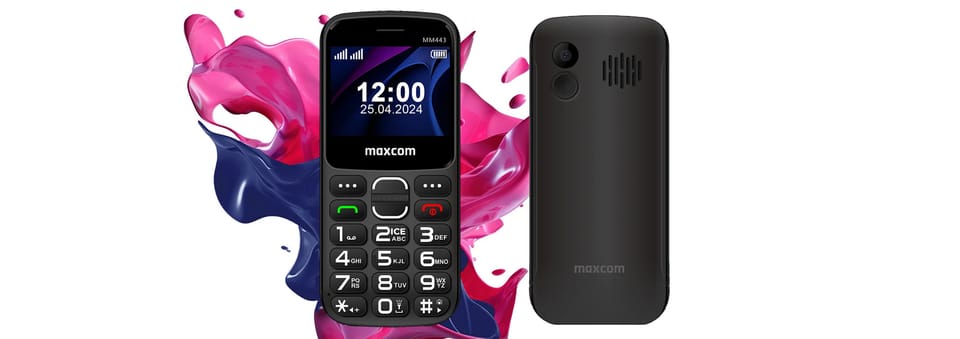 Maxcom Comfort MM443 ze stacją ładującączarny/black