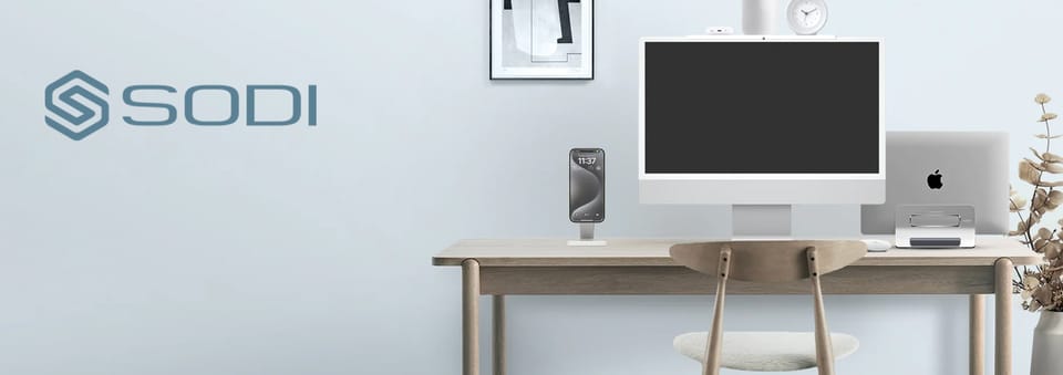 SODI Grawitacyjny stojak na MacBookaSMS-300 srebrny/silver