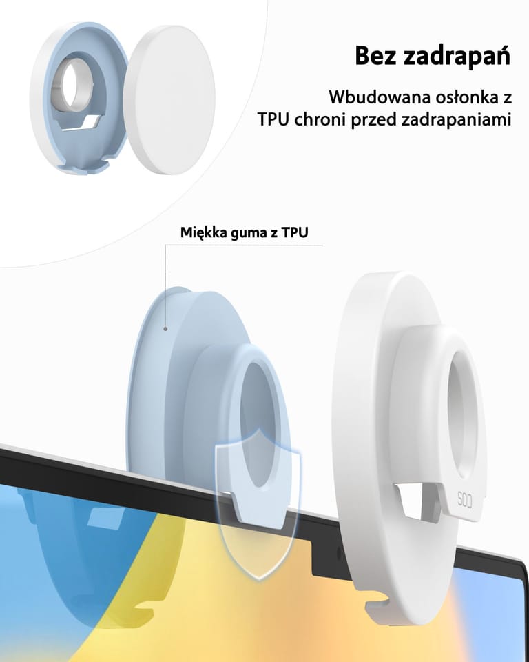 SODI Uchwyt indukcyjny do MacBooka BM-300 biały/white MagSafe