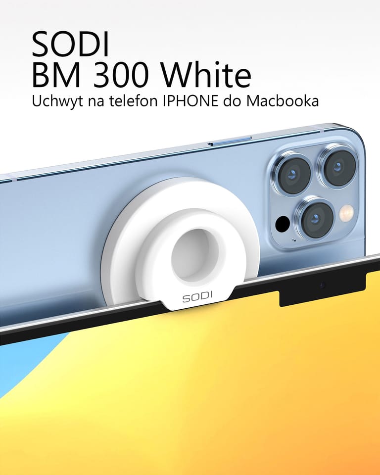 SODI Uchwyt indukcyjny do MacBookaBM-300 biały/white MagSafe