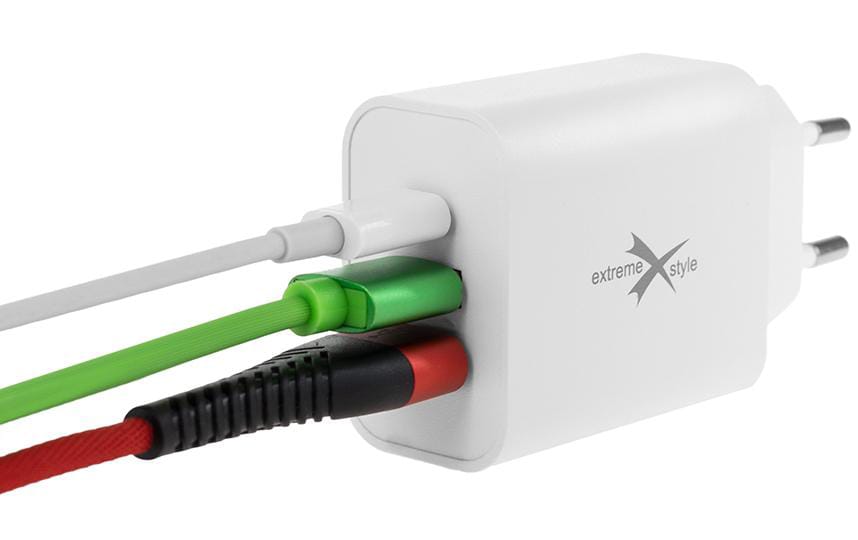 Ładowarka sieciowa USB Typ-C + 2 USB PD 48W