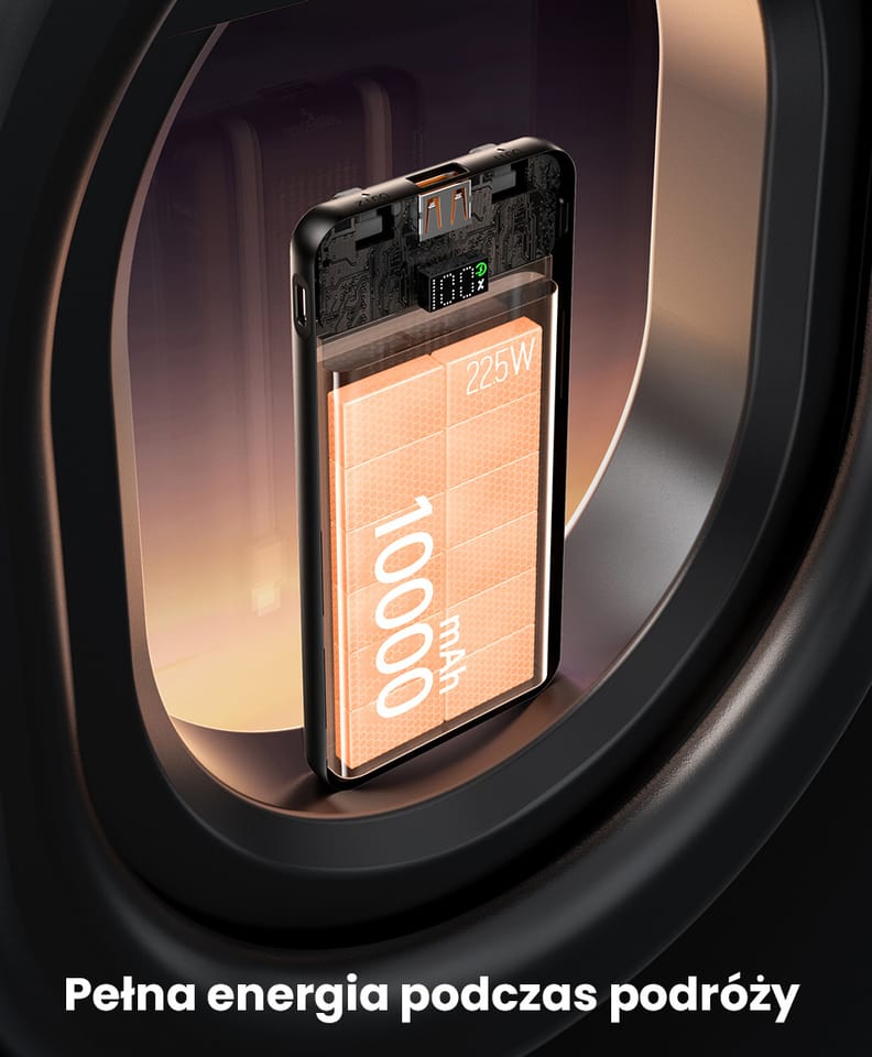 AWEI PowerBank P76K 10000mAh 22.5Wczarny/black Digital Display