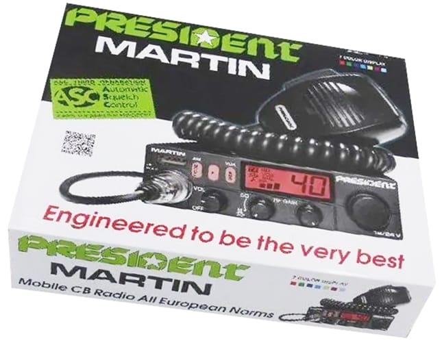 Radio CB President Martin 12/24V, AM/FM, USB