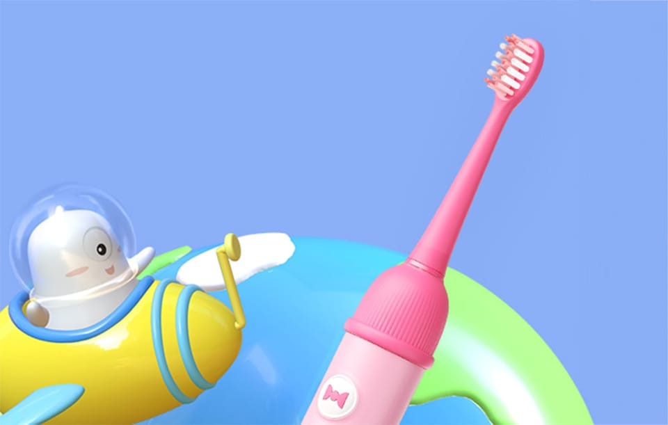 Szczoteczka soniczna do zębów dla dzieci z aplikacją oraz zestawem końcówek Bitvae K7S (różowa)