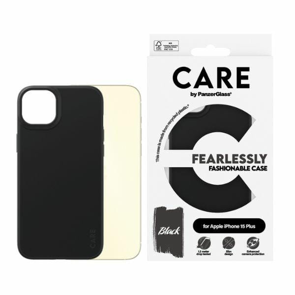 CARE by PanzerGlass Fearlessly Fashionable Case iPhone 15 Plus 6,7" czarny/black 1431