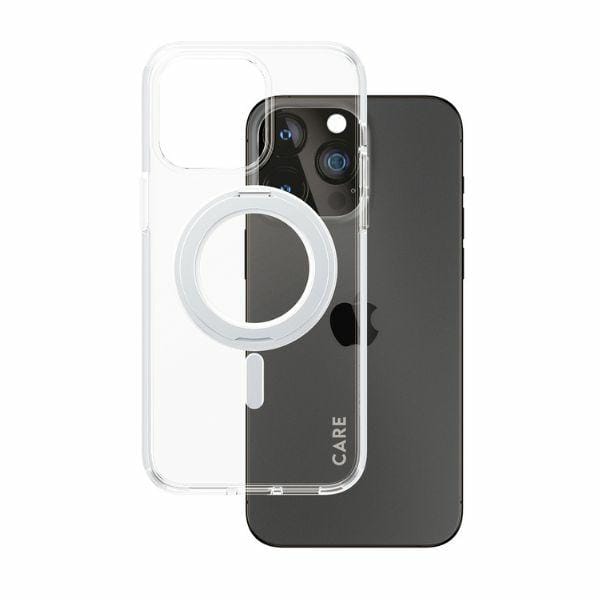 CARE by PanzerGlass Kickstand Case iPhone 15 Pro Max 6,7" MagSafe srebrny/silver 1415