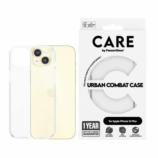 CARE by PanzerGlass Urban Combat Case iPhone 15 Plus 6,7"  przezroczysty/transparent 1423