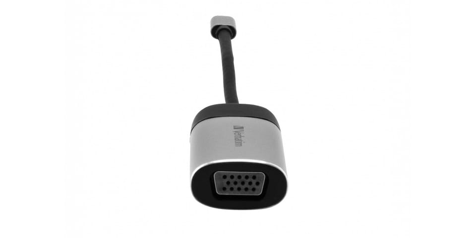 Verbatim Adapter USB-C - VGA             aluminiowy/aluminum 49145