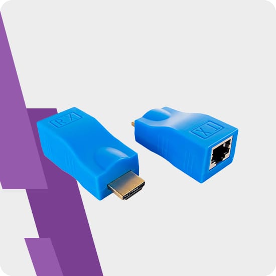 Konwerter HDMI KVM na LAN - RJ45 USB 60m Spacetronik