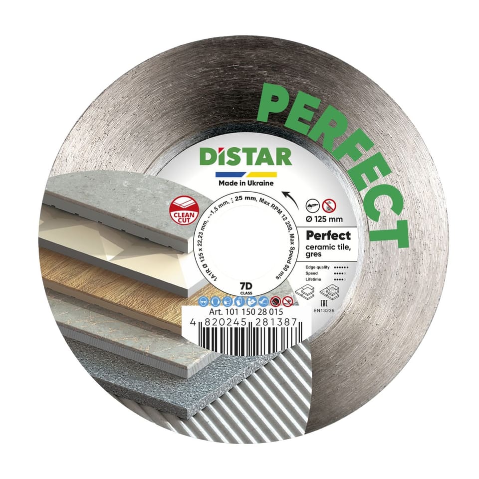 Diamentowa tarcza Distar 1A1R 125x22,23H Perfect