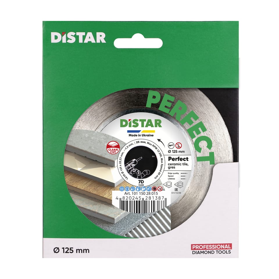 Diamentowa tarcza Distar 1A1R 125x22,23H Perfect