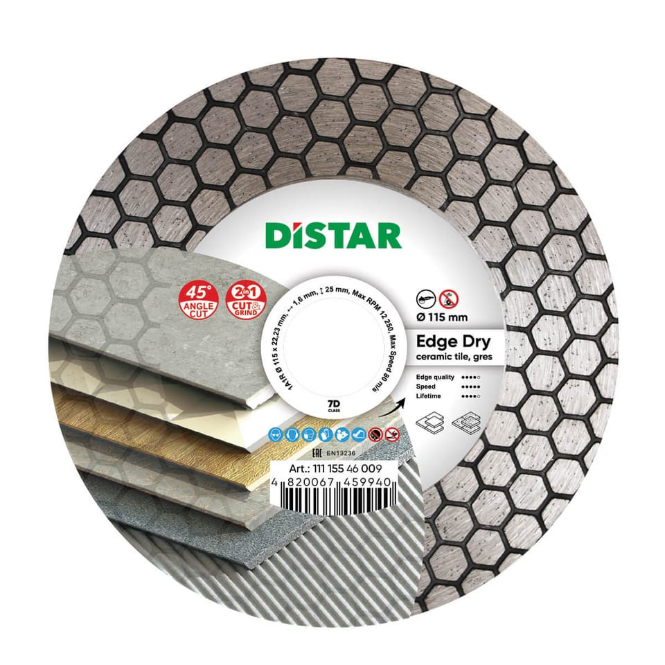 Diamentowa tarcza tnąca Distar 1A1R 115 Edge Dry