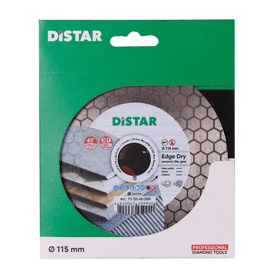 Diamentowa tarcza tnąca Distar 1A1R 115 Edge Dry