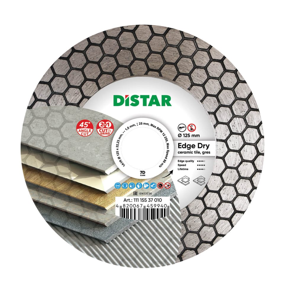 Diamentowa tarcza tnąca Distar 1A1R 125 Edge Dry