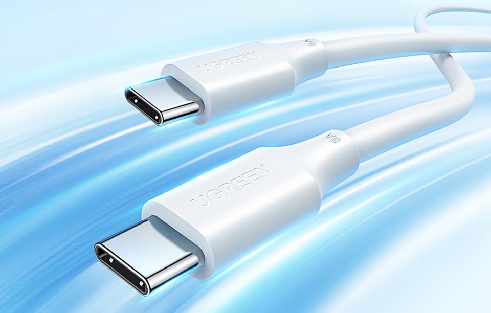 Kabel USB-C do USB-C Ugreen US562, 100W, 480 Mbps, 2m (biały)