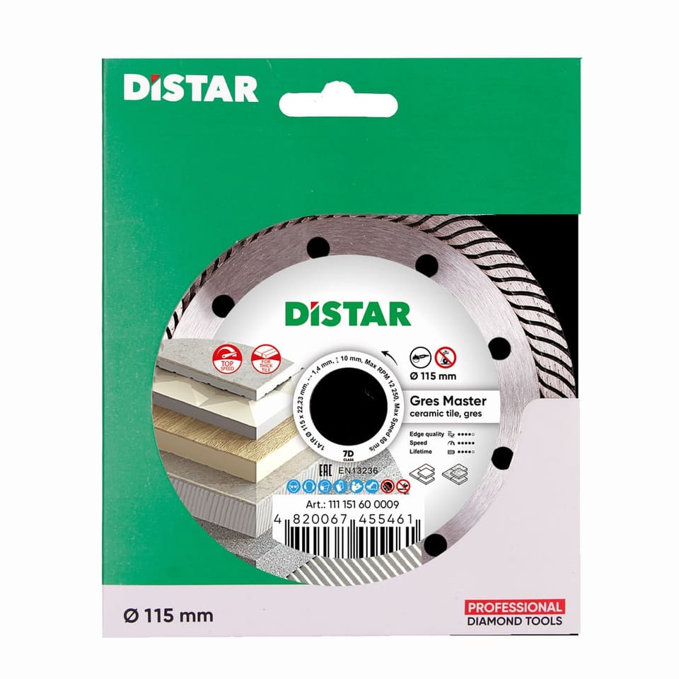 Diamentowa tarcza tnąca Distar 1A1R 115 Gres Master