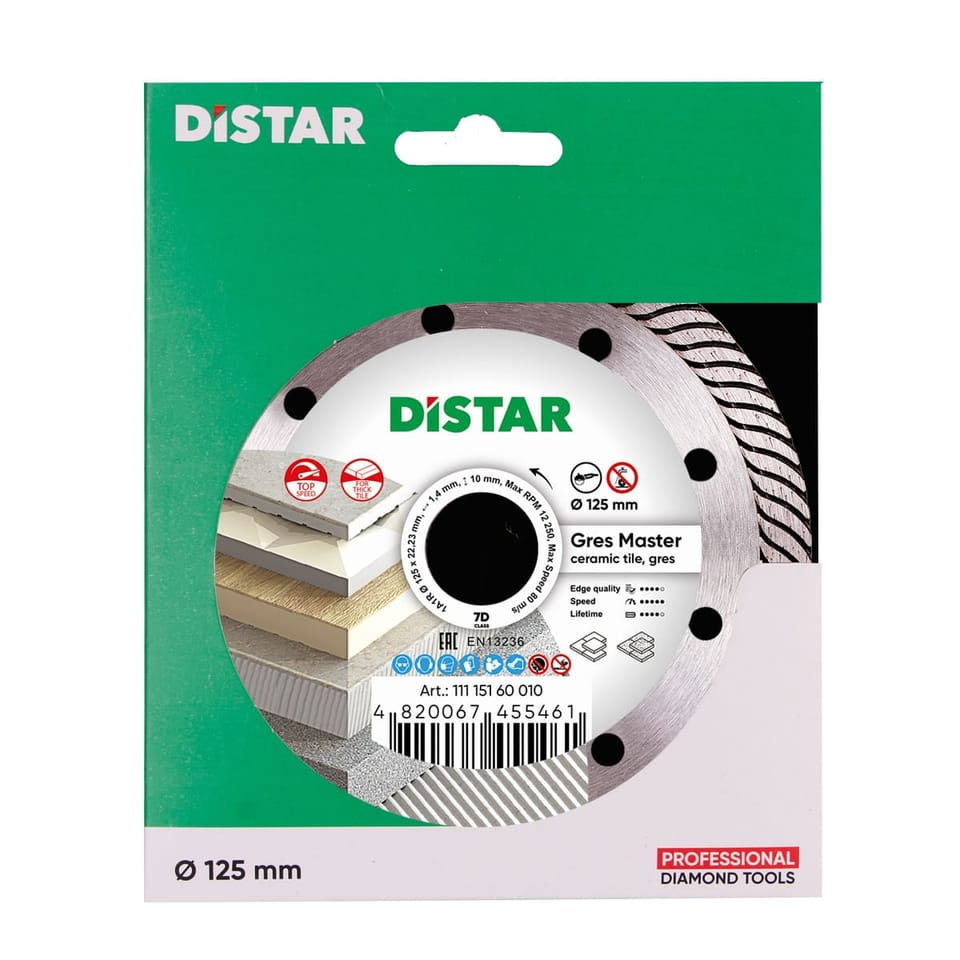 Diamentowa tarcza Distar 1A1R 125 Gres Master