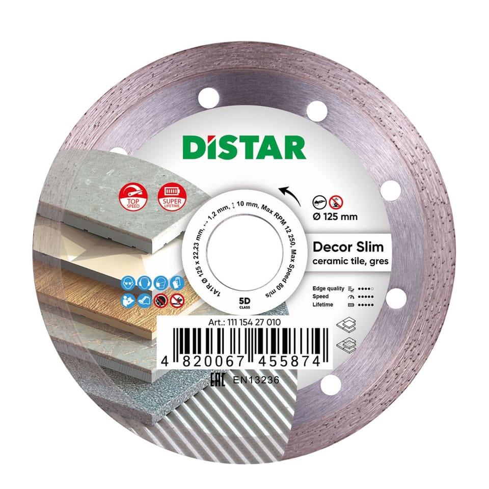 Diamentowa tarcza Distar 1A1R 125 mm Decor Slim