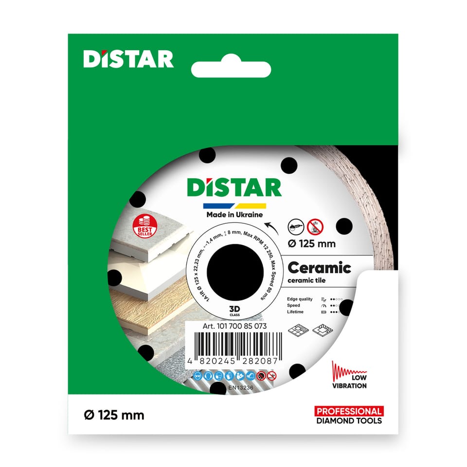 Tarcza diamentowa tnąca Distar 1A1R 125 Ceramic